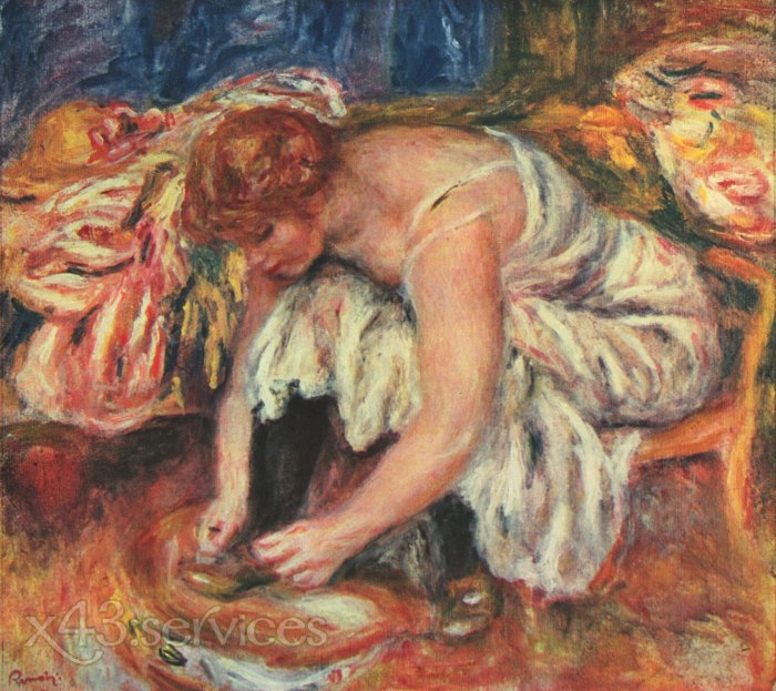 Auguste Renoir - Frau beim Schuhbinden
